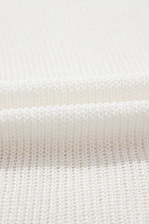Ribbed Knit Bell Sleeve V-Neck Button Front Cardigan Sweater